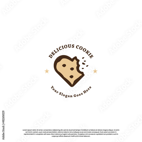 biscuit product label logo design. biscuit vintage emblem logo.