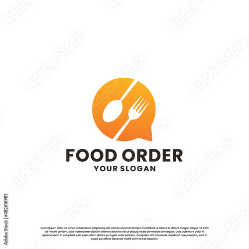 food order logo design for delivery and restaurant business