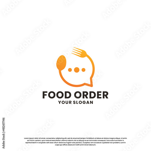 food order logo design for delivery and restaurant business