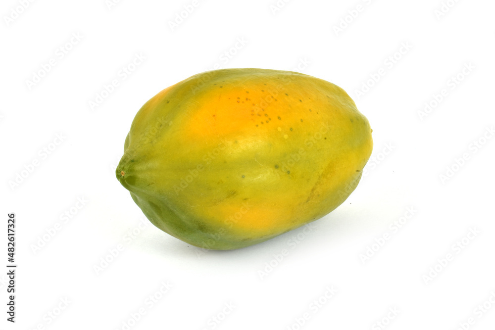 papaya isolated on white background papaya isolated on white background