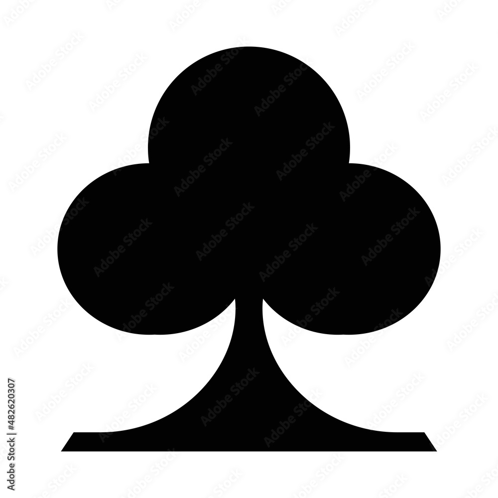 Clubs Suit. Casino icon. Vector illustration Clubs Suit. Casino icon. Vector illustration