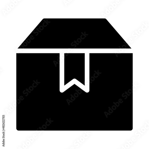 cardboard icon - solid style