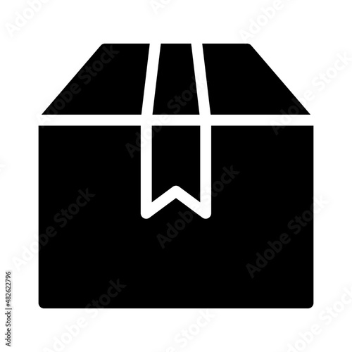 cardboard icon - solid style