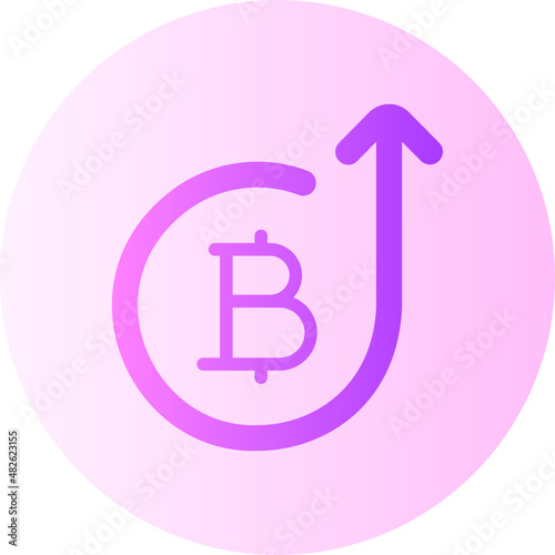 bitcoin up gradient icon