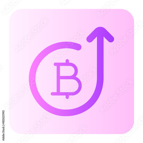 bitcoin up gradient icon