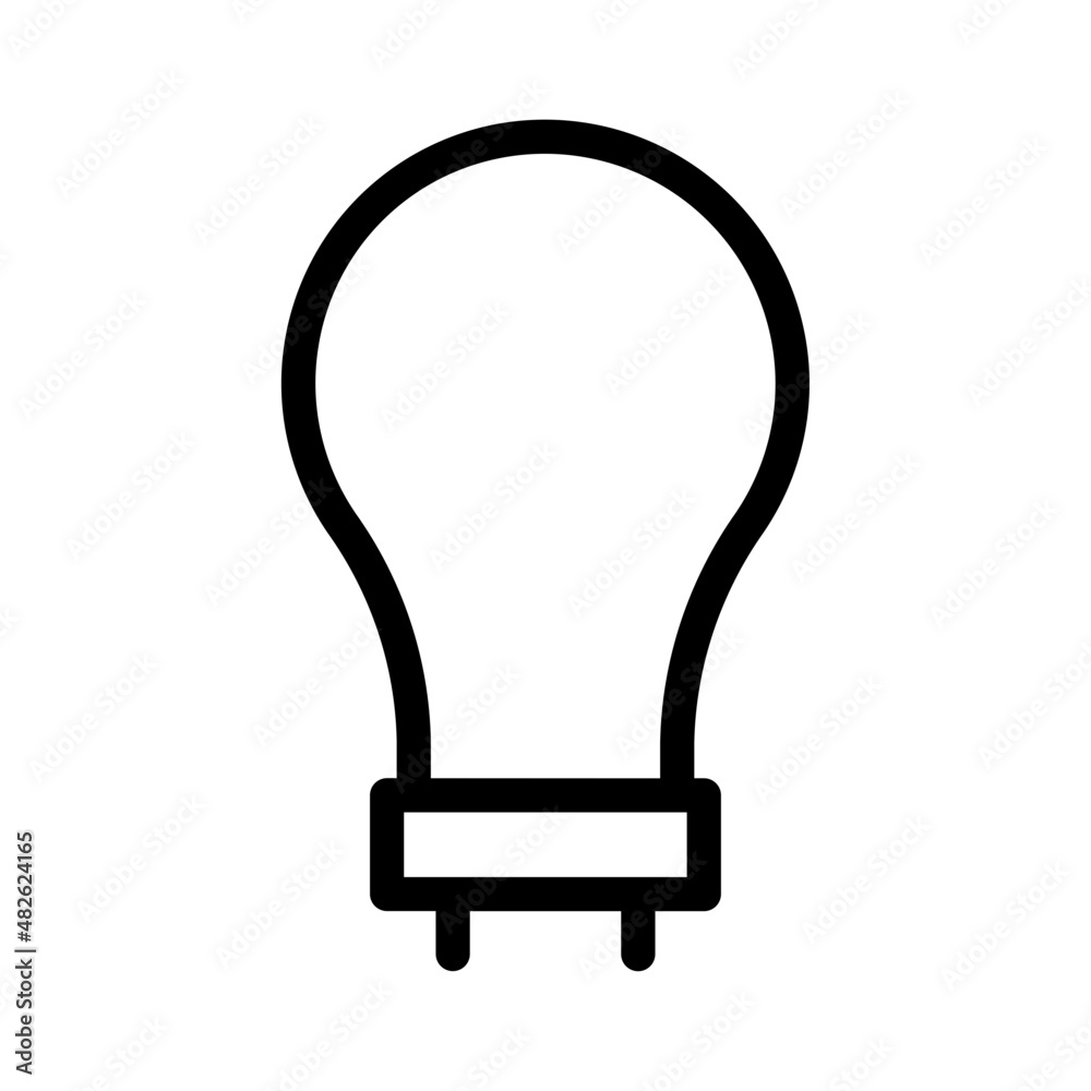 lamp icon - outline style lamp icon - outline style