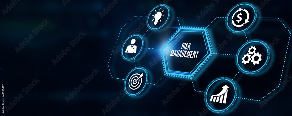 Internet, business, Technology and network concept. Risk Management and Assessment for Business Investment Concept. 3d illustration.