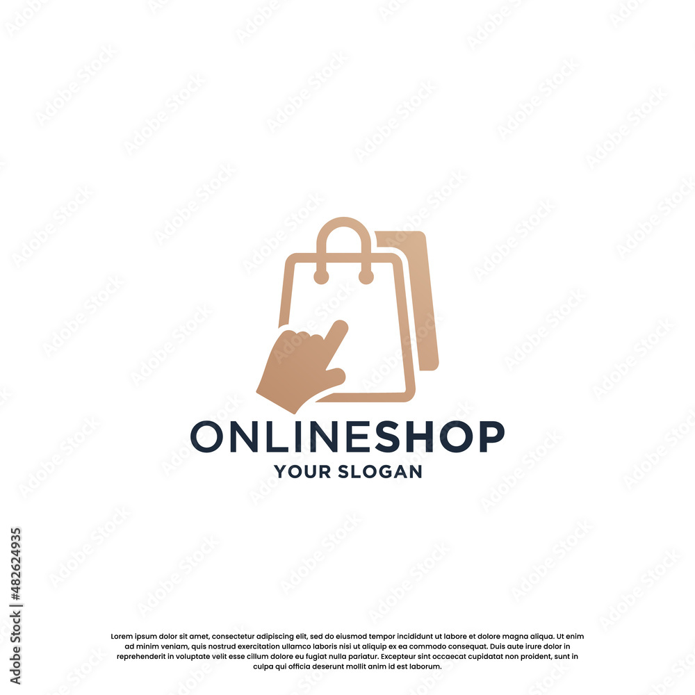 online shopping logo design. quick shopping store logo template online shopping logo design. quick shopping store logo template