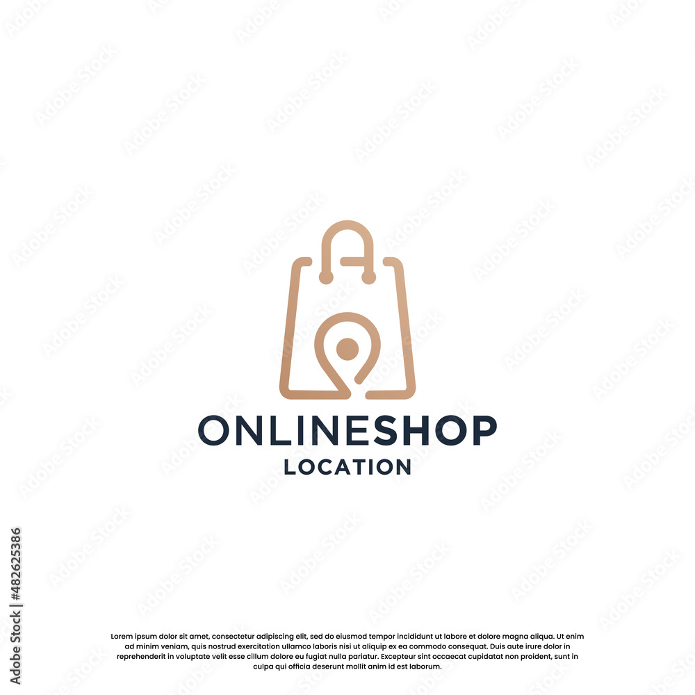 online shopping logo design. quick shopping store logo template online shopping logo design. quick shopping store logo template