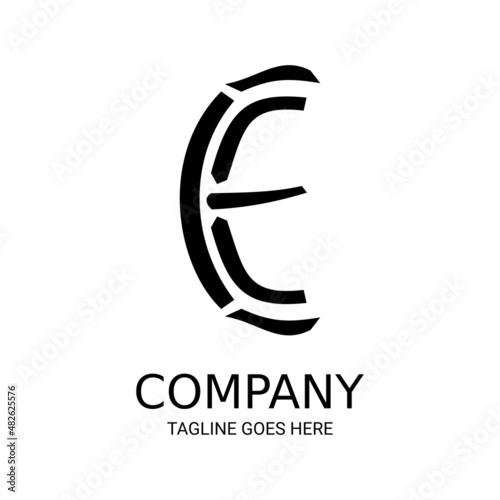 Unique letter E logo design. Perfect for t-shirts, etc.