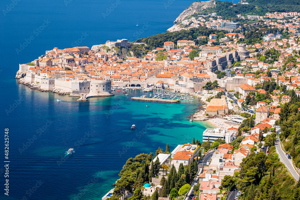 Dubrovnik. The most famous tourist destination in Croatia panoramic view