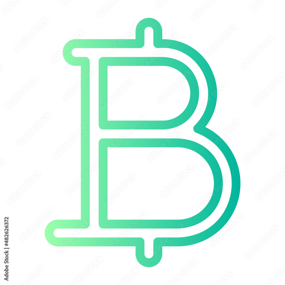 Obraz premium bitcoin gradient icon