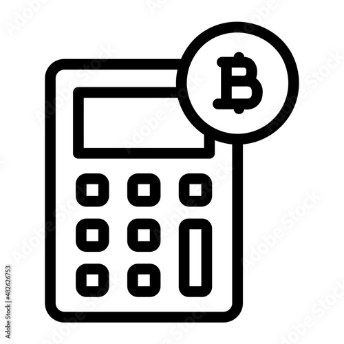 calculator line icon