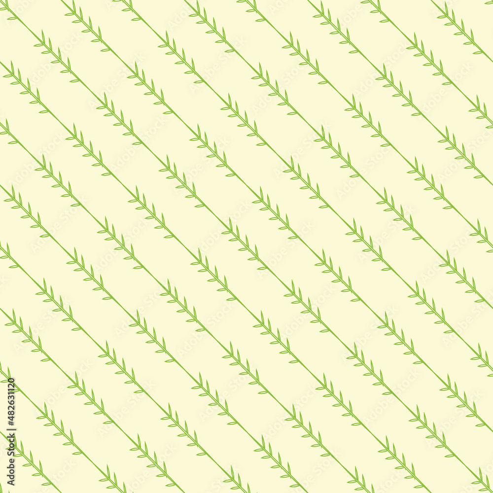 Obraz premium Diagonal leafs texture vector seamless repeat pattern print background