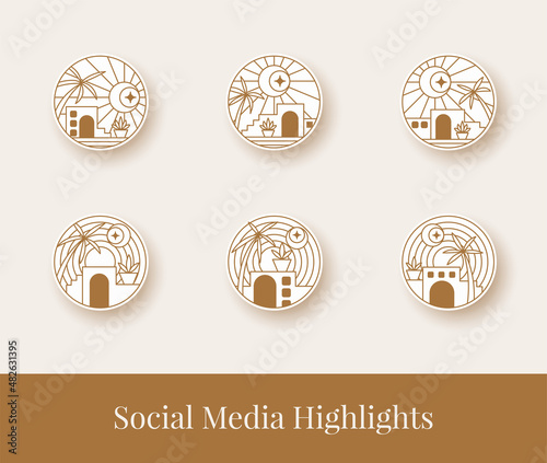 abstract line building social media highlight
