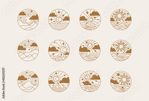 abstract landscape line social media highlight