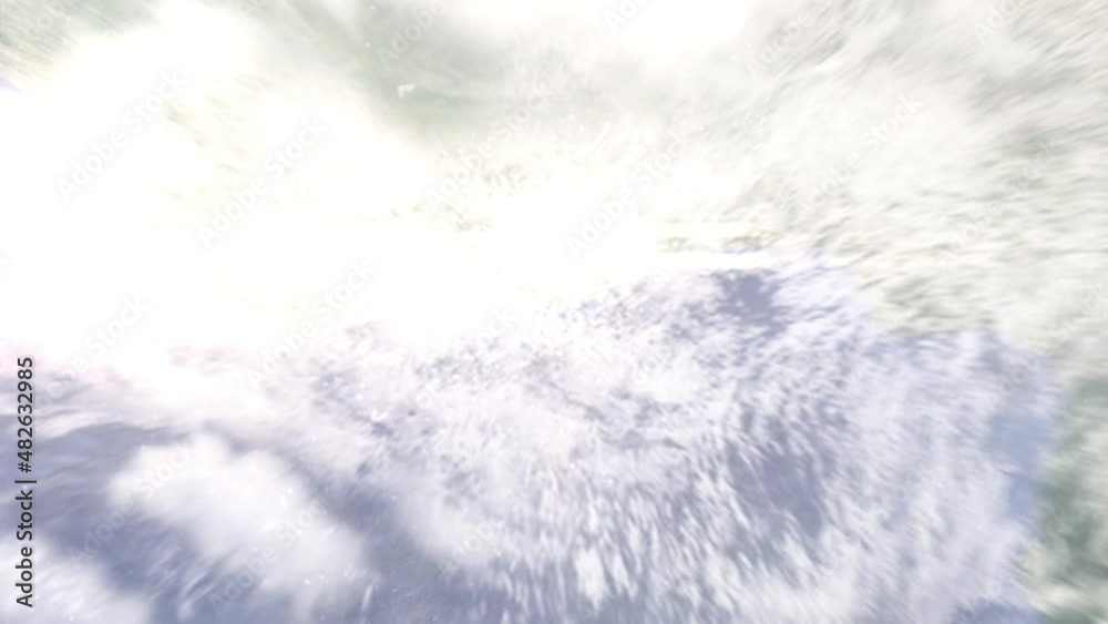 Zoom in from space and focus on Ghana, Sekondi-Takoradi. 3D Animation. Background for travel intro. Elements of this image furnished by NASA