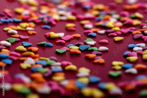 close up of colorful candies