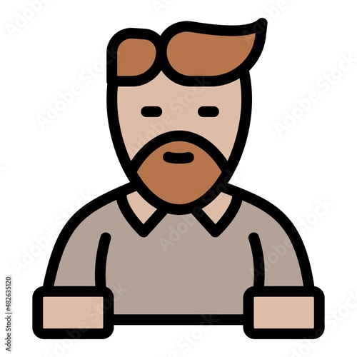 Old barista icon outline vector. Cafe coffee. Bar drink