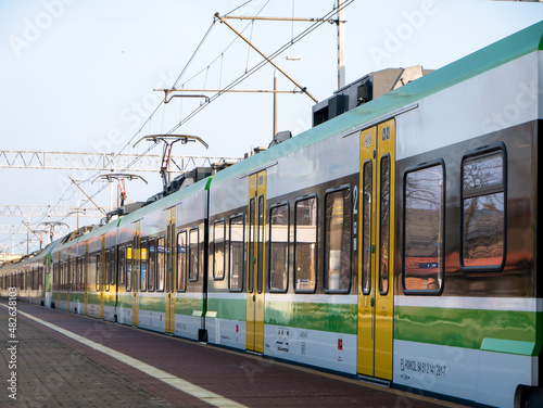 A new electric train at the station