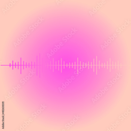 Sound wave equalizer. Abstract digital sound wave background. Vector illusration.