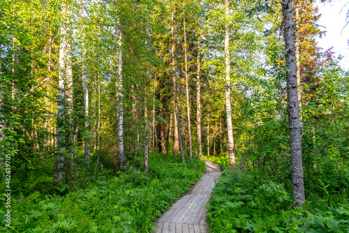 Zyuratkul eco-trail. Zyuratkul national Park  Chelyabinsk region  Russia.Zyuratkul national Park  Chelyabinsk region  South Ural  Russia