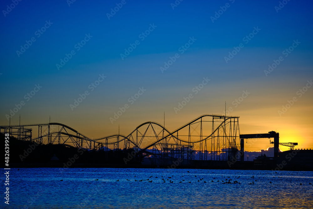 Sunrise from the roller coaster