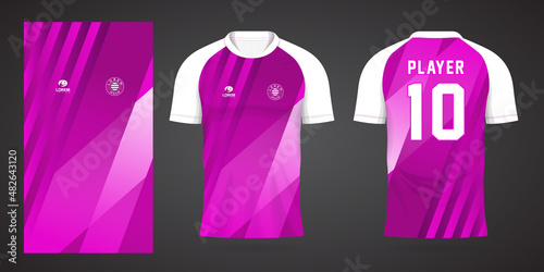 purple sports shirt jersey design template