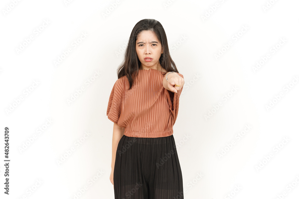 Angry Gesture Of Beautiful Asian Woman Isolated On White Background Angry Gesture Of Beautiful Asian Woman Isolated On White Background