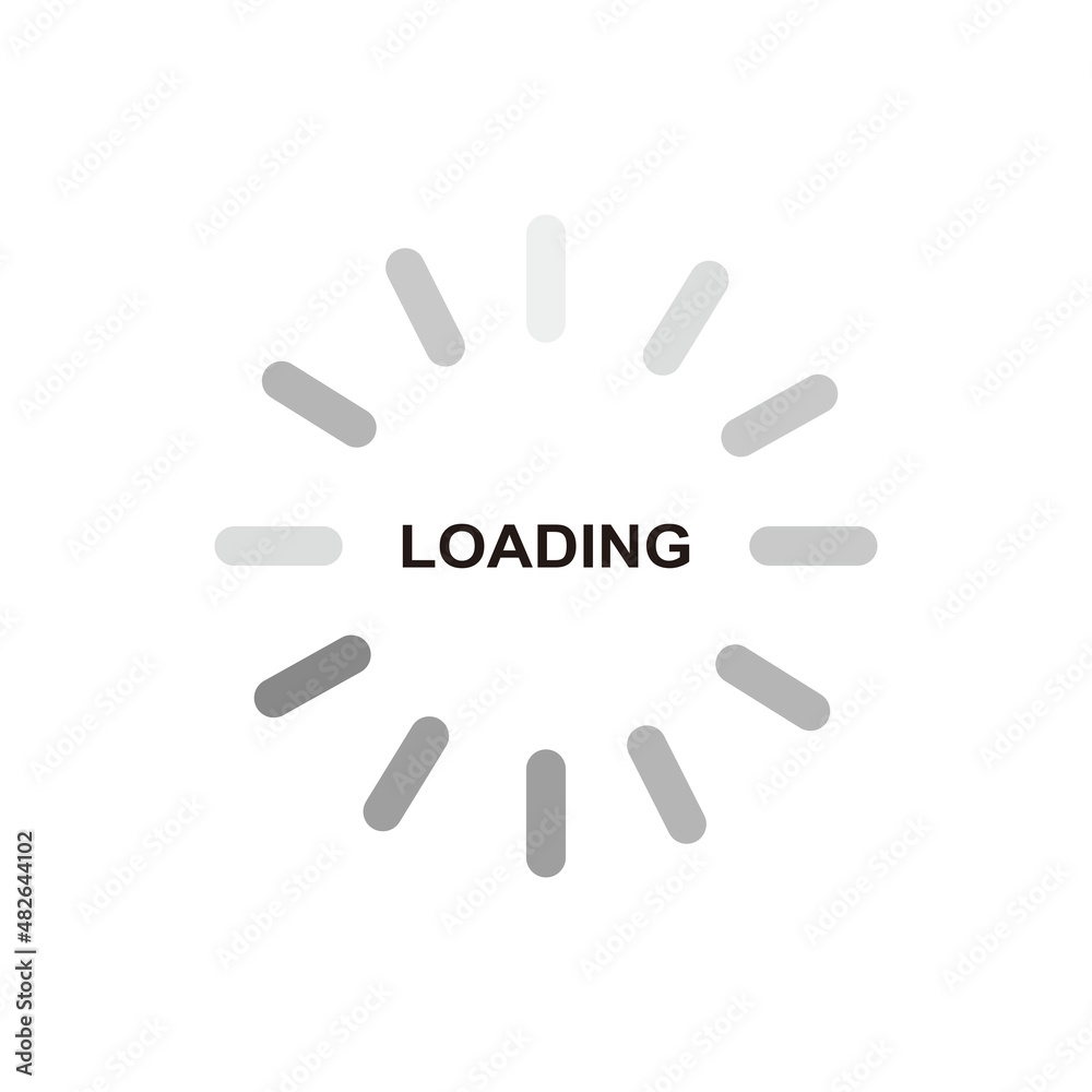 loading progress icon, load indicator sign, waiting symbol illustration loading progress icon, load indicator sign, waiting symbol illustration