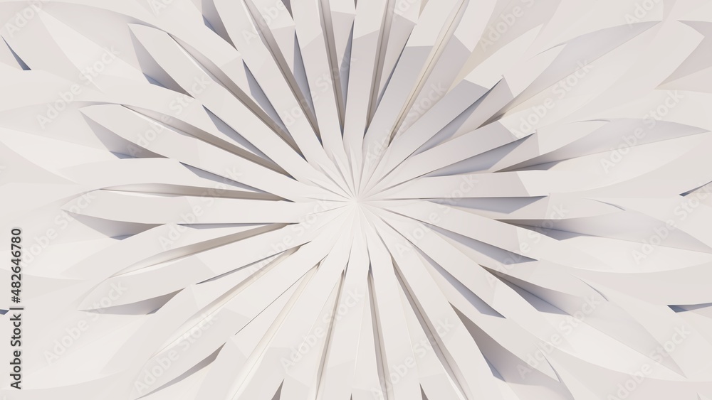 Obraz premium Abstract white background geometric pattern in design 3d render