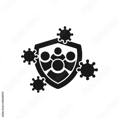 Herd immunity icon isolated on white background