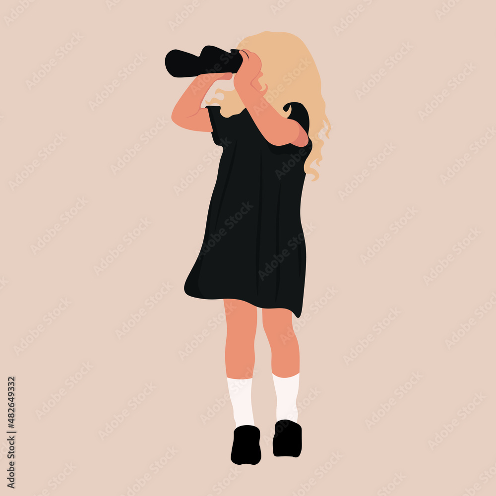 Abstract kids illustration. Flat vector people. Abstract kids illustration. Flat vector people.