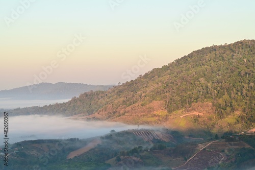 Morning Sea of Mist at Khao Kho in Phetchabun Province