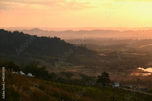 Sunset Over Mountains at Khao Kho