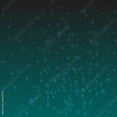 Small bright dot lights on dark background. Vector stock illustration. © SANALRENK