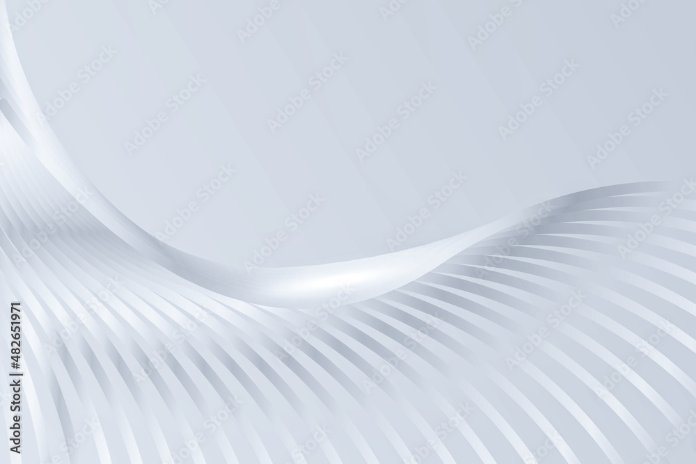 Fototapeta premium 3D rendered silvery white rolled up line textured background