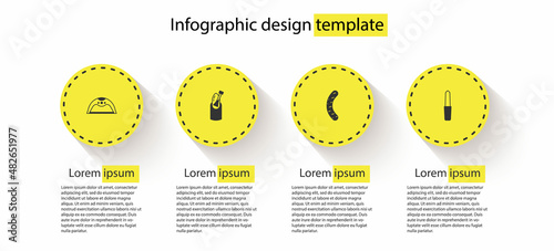 Set Manicure lamp, Nail manicure, file and . Business infographic template. Vector