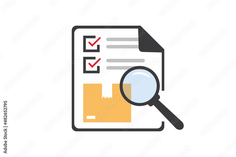Order status tracking concept line vector icon on white background for website, application, printing, document, poster design, etc. vector EPS10 Order status tracking concept line vector icon on white background for website, application, printing, document, poster design, etc. vector EPS10
