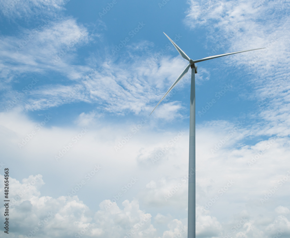 Wind turbines produce electricity as clean energy. Wind turbines produce electricity as clean energy.