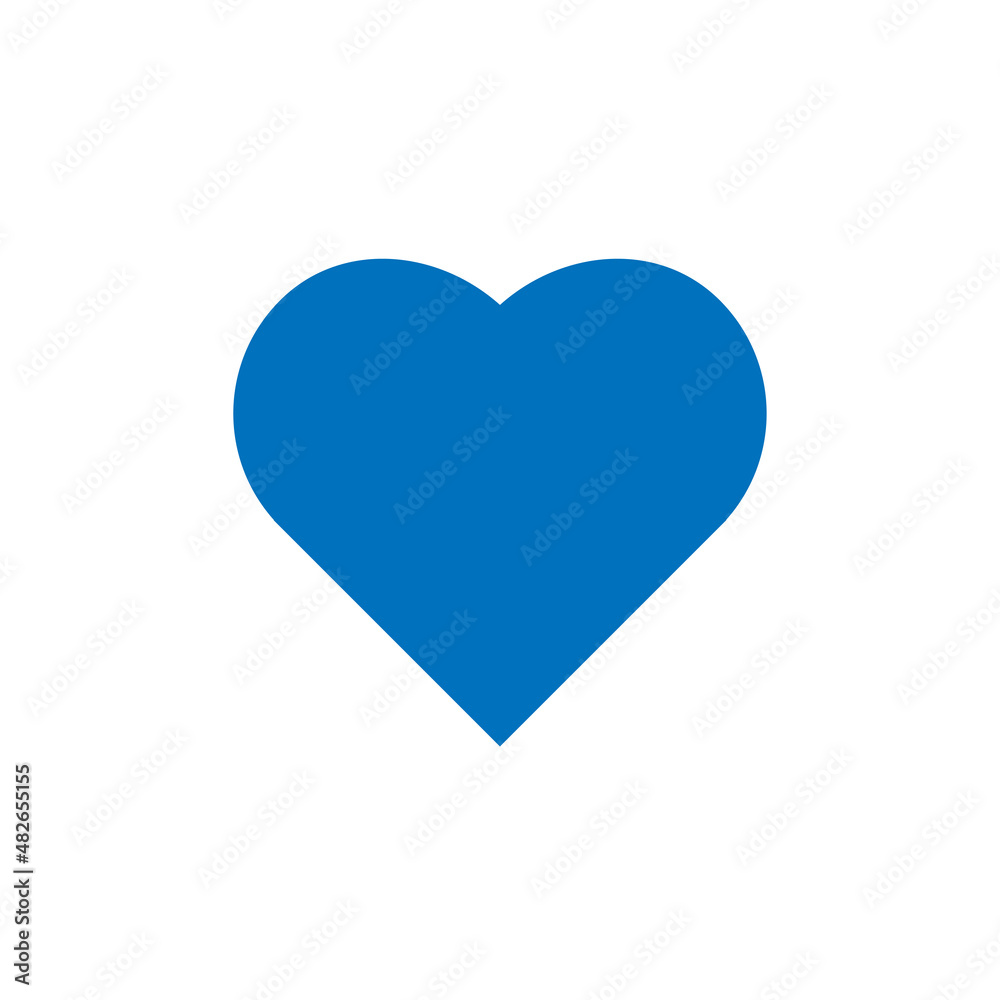 Blue heart icon isolated on white background Blue heart icon isolated on white background