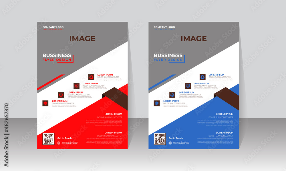 New Corporate Business Flyer Design, Travel Brochure Design, Real State A4 Template, Vector Illustration with Images