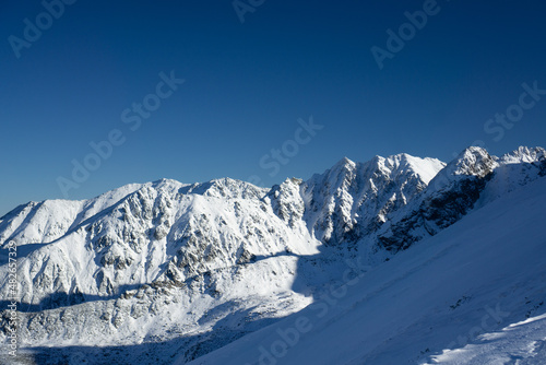 snow covered mountains in winter © Csaba