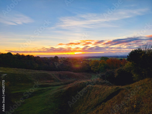 sunset in the mountains