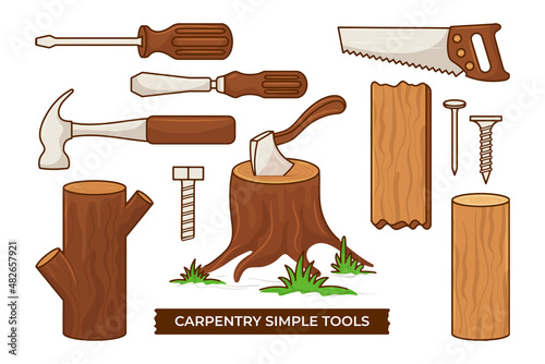 Carpentry simple tools element collection