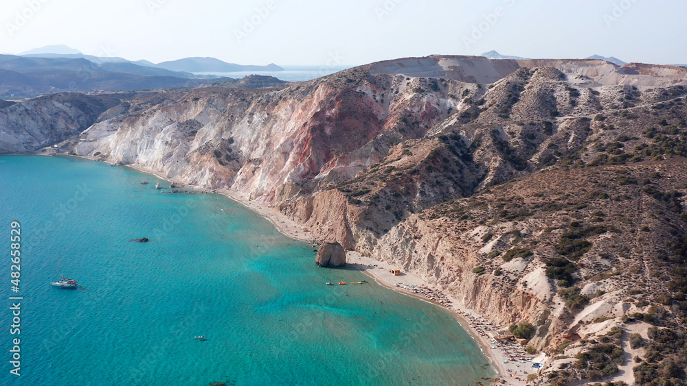 Milos is a volcanic island in the Aegean Sea Greece