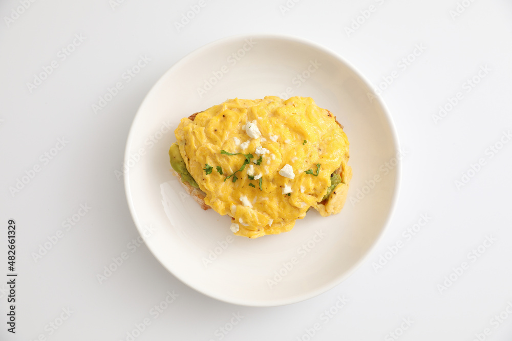 Avocado and scrambled eggs toast Avocado and scrambled eggs toast