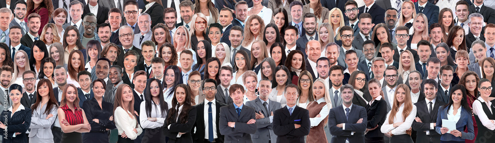 Business people group collage background