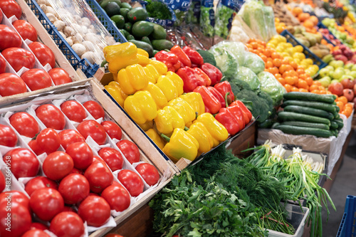 Assortment of fresh vegetab...