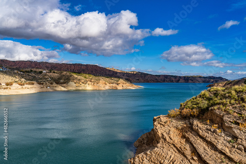 Embalse de Negratin reservoir lake in Sierra Nevada National Park in Spain